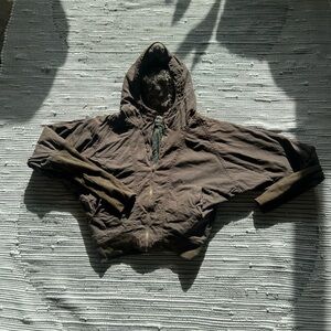 Fur Hooded Zip Bomber Jacket